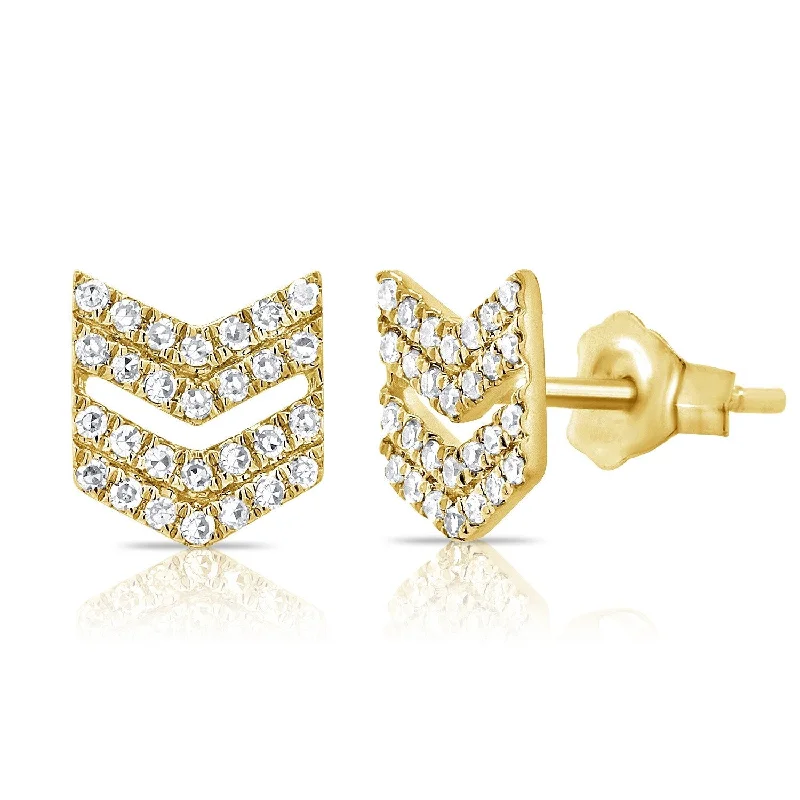 Joelle Diamond Arrow Stud Earrings 14K Gold