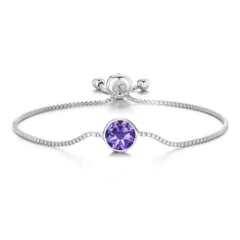 Light Purple Crystal Bracelet Created with Zircondia® Crystals