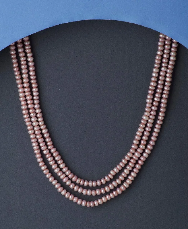 Trendy Pink Colour Pearl Necklace