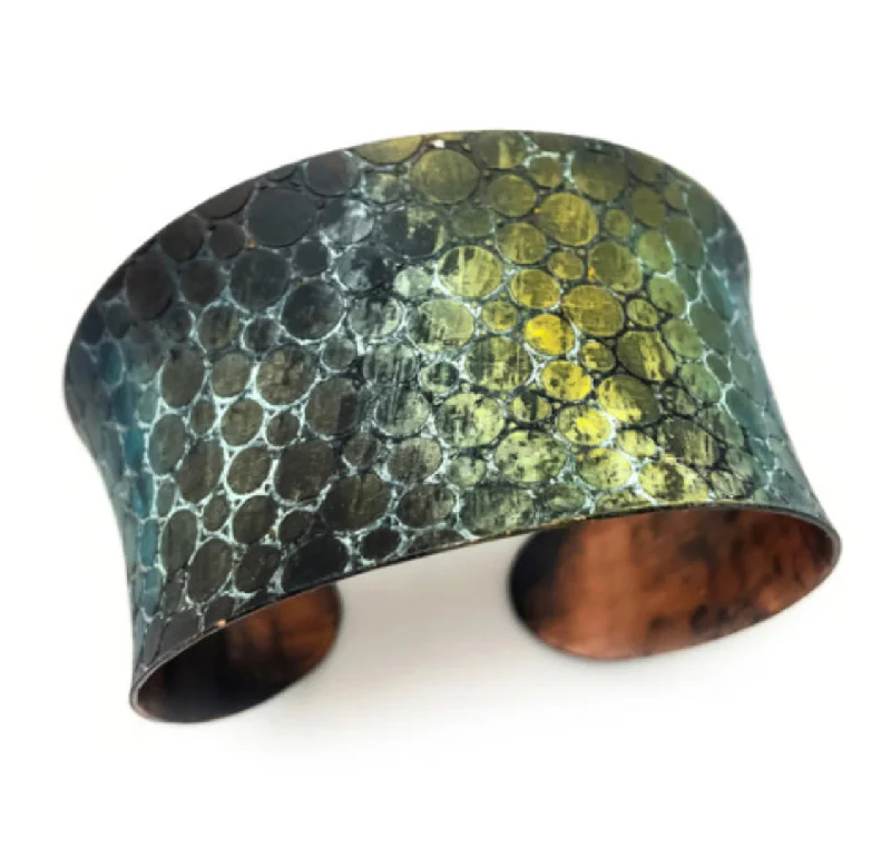 Copper patina cuff