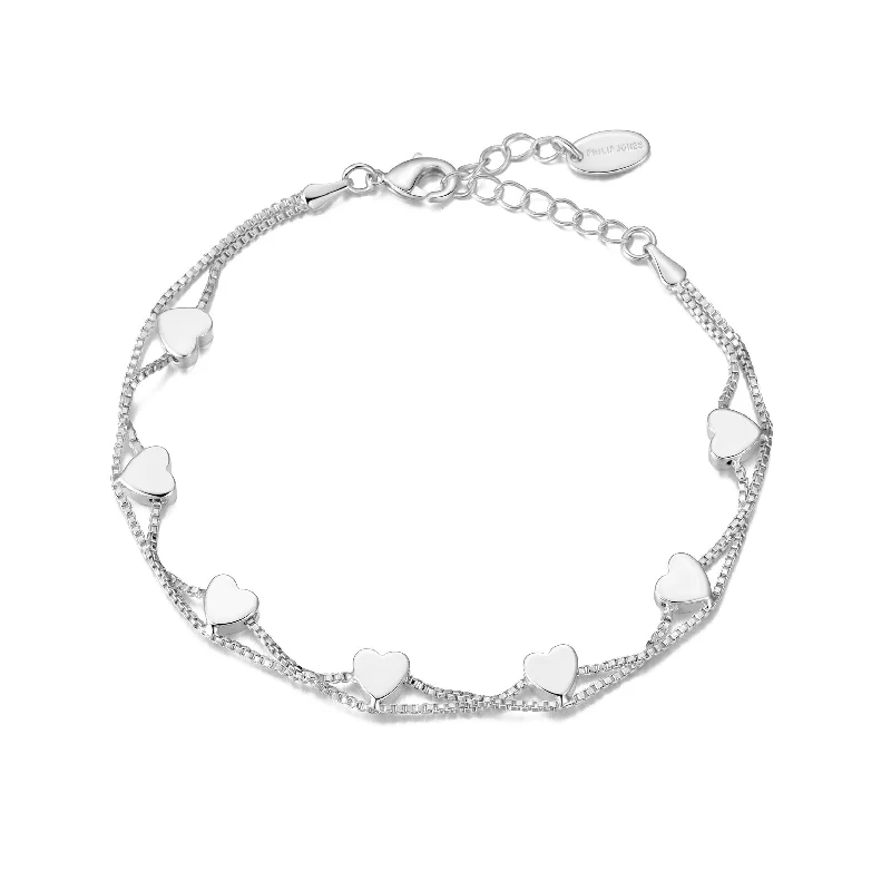 Silver Plated Heart Bracelet