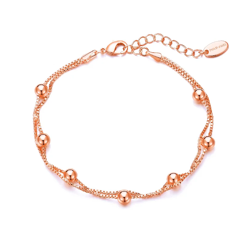 Rose Gold Plated Ball Bracelet