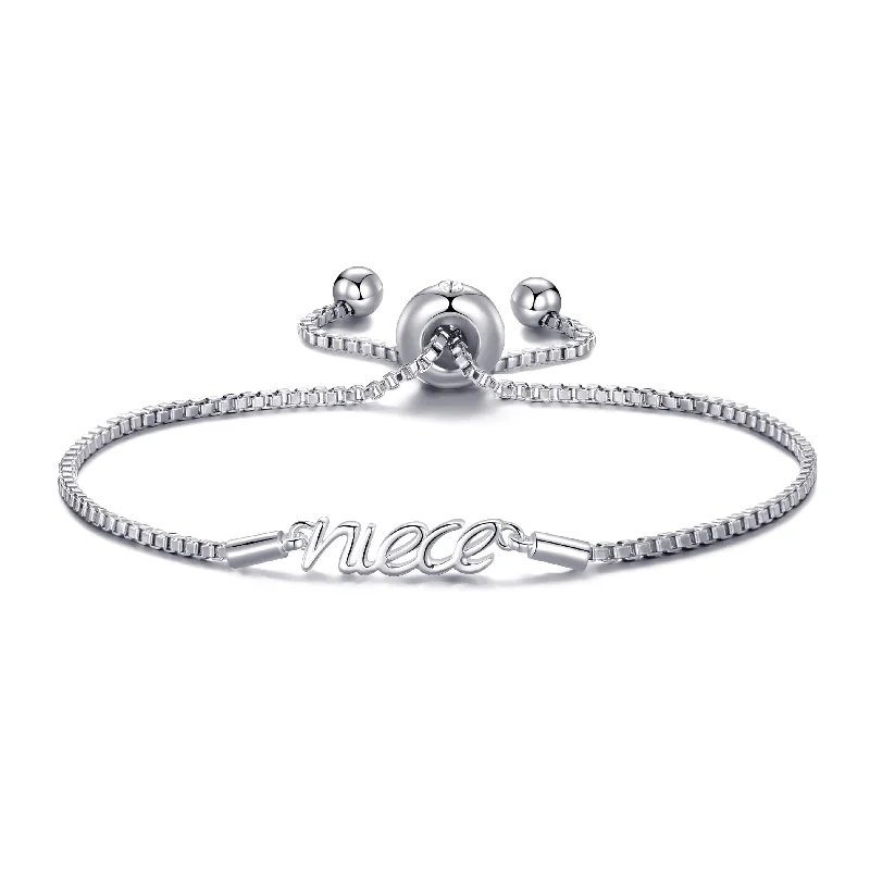 Silver Plated Niece Bracelet Created with Zircondia® Crystals