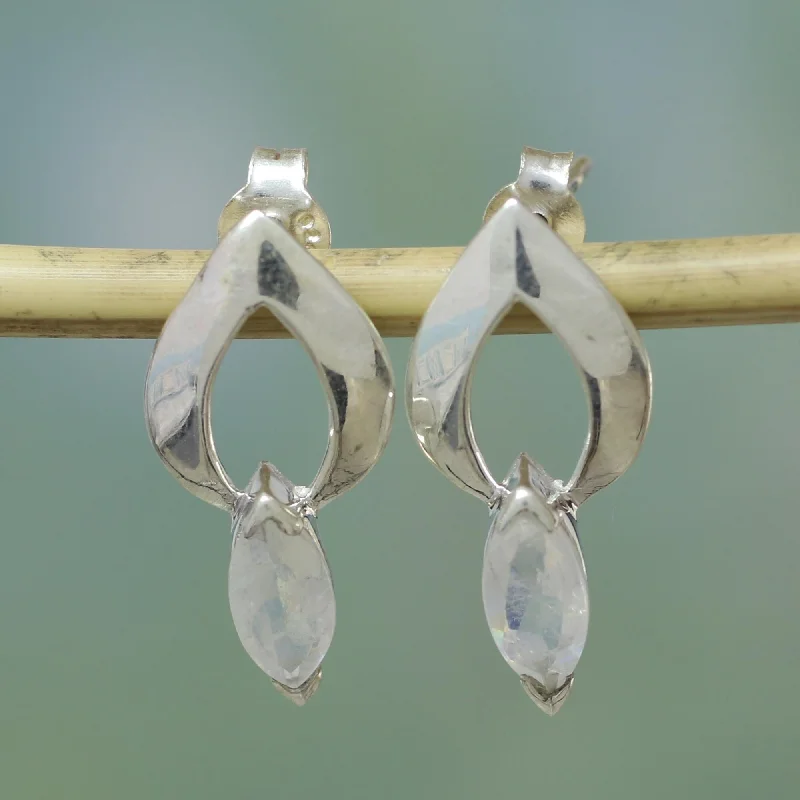 Novica Handmade Anticipation Moonstone Earrings