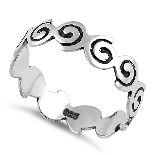 Sterling Silver Eternity Swirl Ring