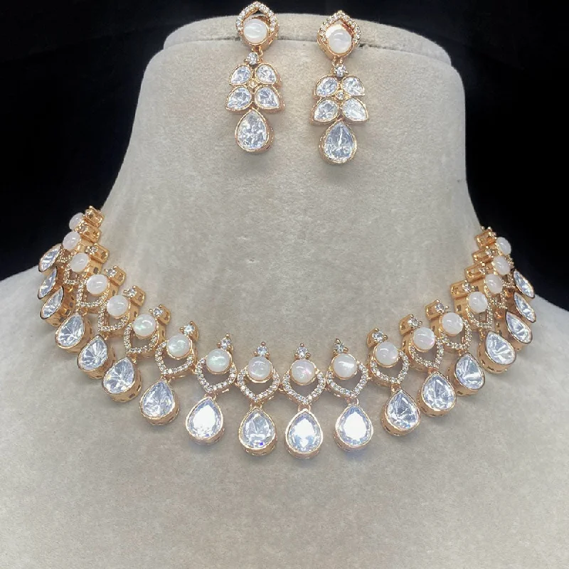 Royal Kundan Jewellery Gold Plated Polki Kundan Necklace Set