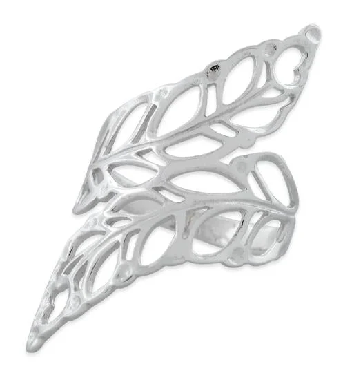 Sterling Silver Extravagant Leaves Ring