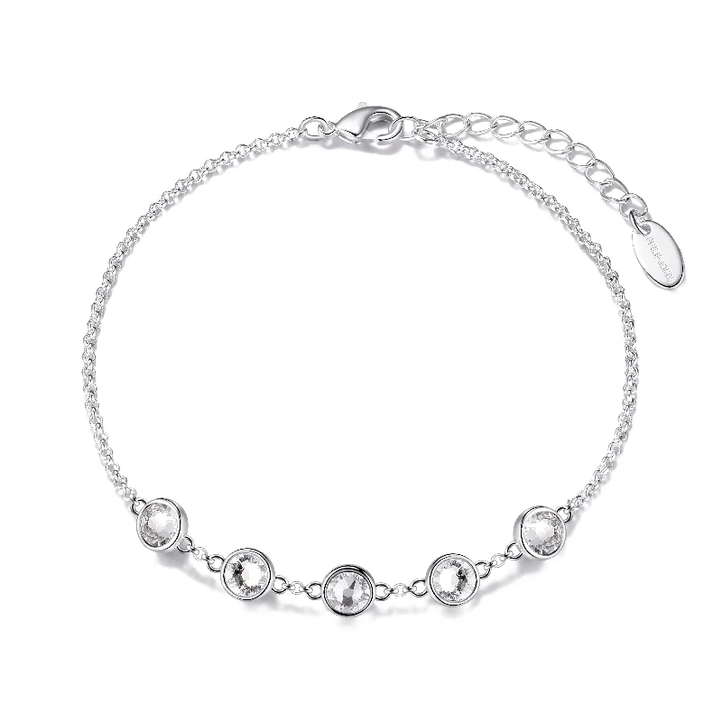 Crystal Chain Bracelet Created with Zircondia® Crystals