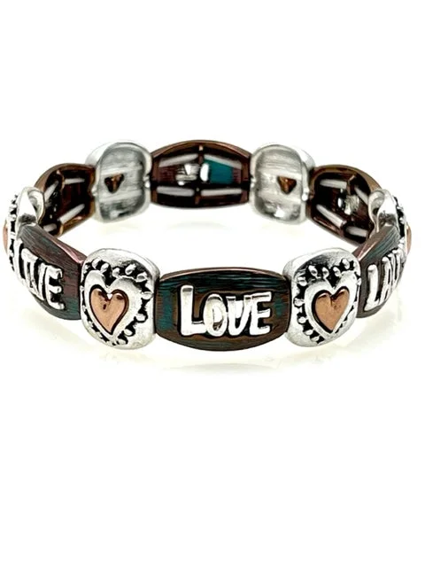 Patina Stretch Bracelet - LIVE LOVE LAUGH