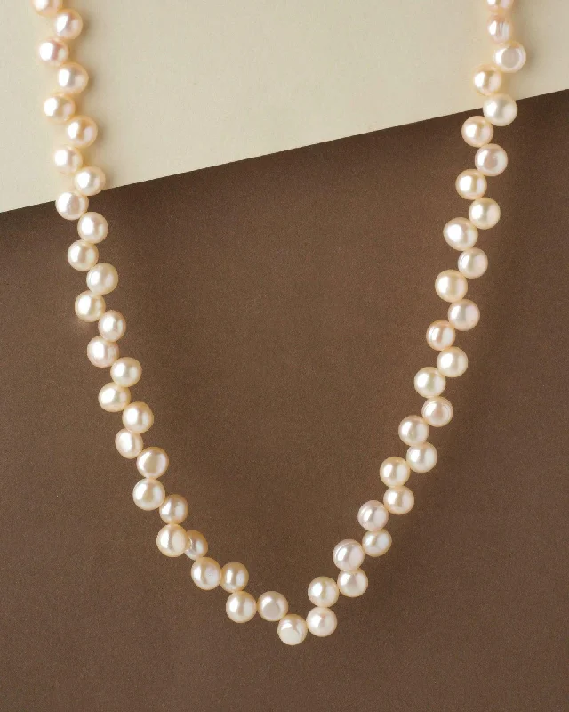 Trendy Pink Pearl Necklace M21394