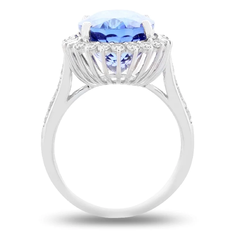 Auriya Platinum 9 1/2ct Tanzanite and 5/8ct TDW Diamond Ring