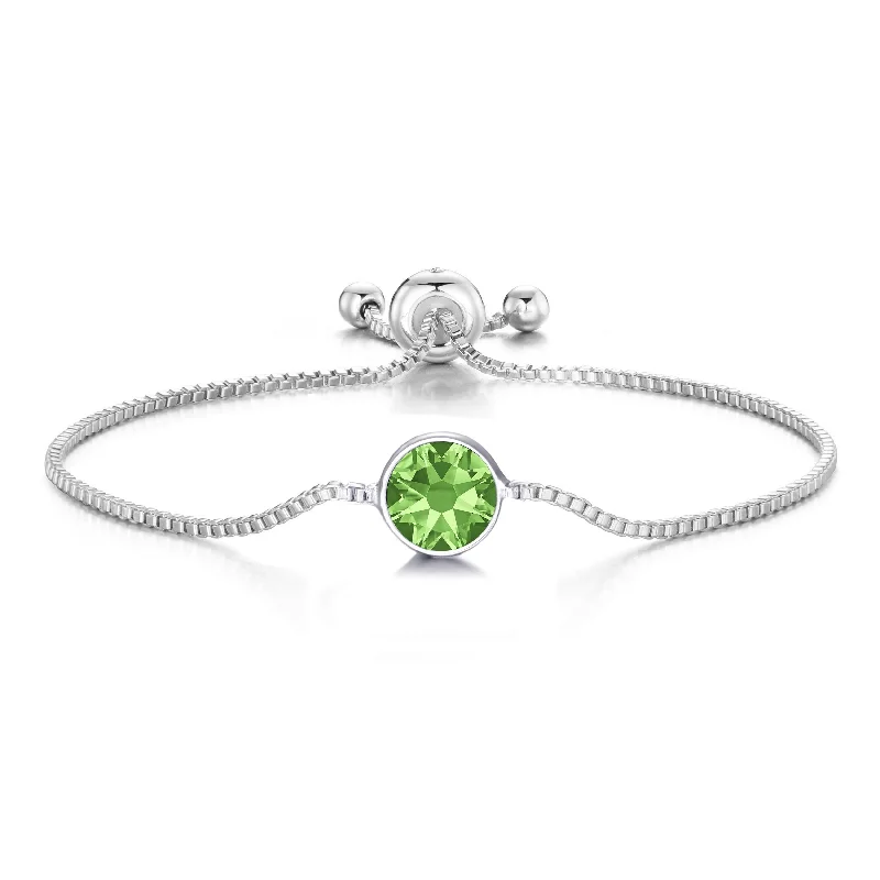 Light Green Crystal Bracelet Created with Zircondia® Crystals