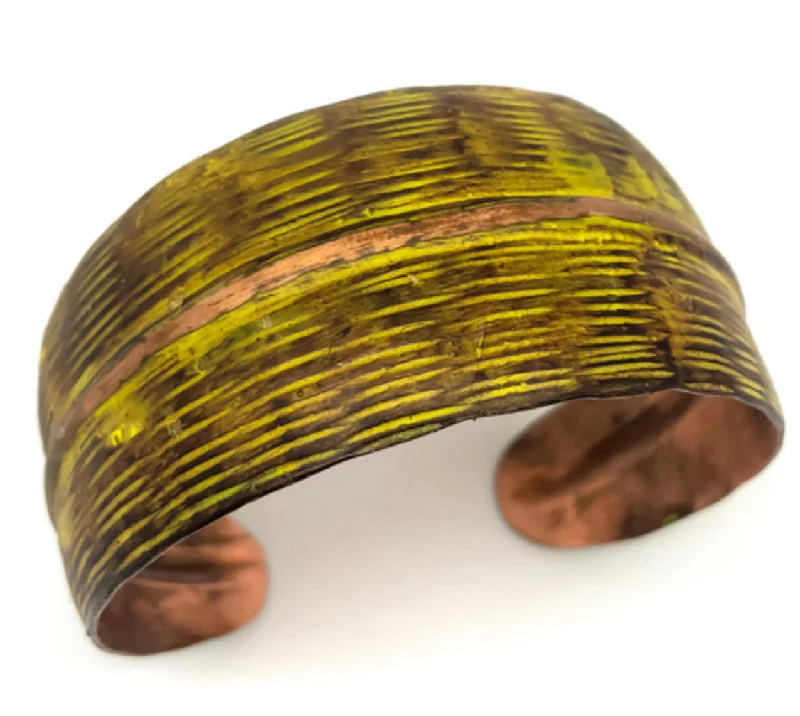 Copper patina cuff