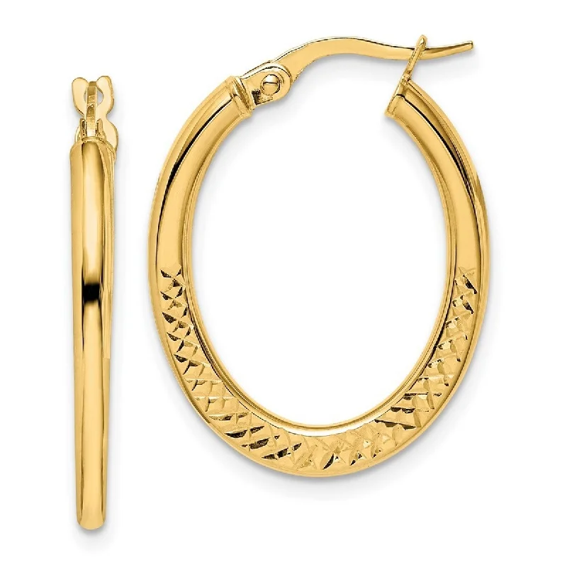 Curata 14k Yellow Gold Hoop Earrings - 19mm Wide