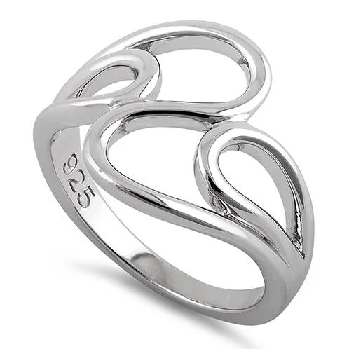 Sterling Silver Wavy Ring