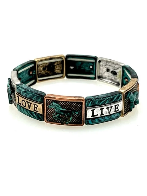 Patina Stretch Bracelet - LIVE LOVE RIDE Horse