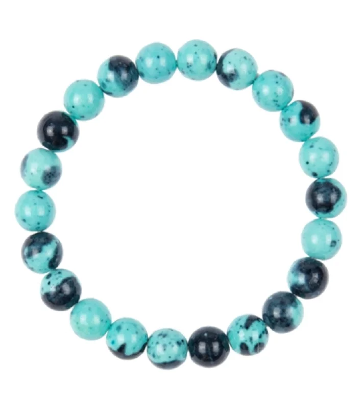 Genuine Stone Bracelet 8mm bead Jade and Turquoise