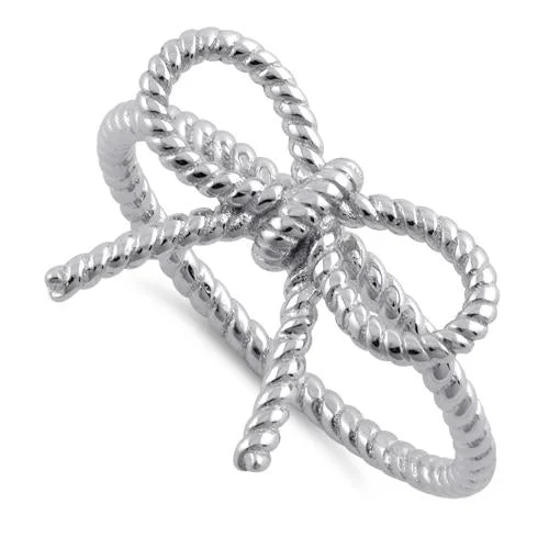 Sterling Silver Ribbon String Ring