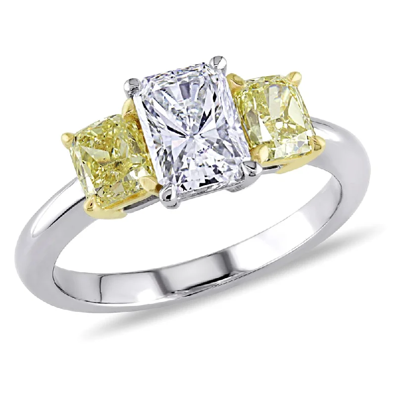 Miadora Signature Collection 18k Gold 2ct TDW Yellow and White Diamond Ring