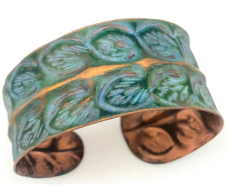 Copper patina cuff