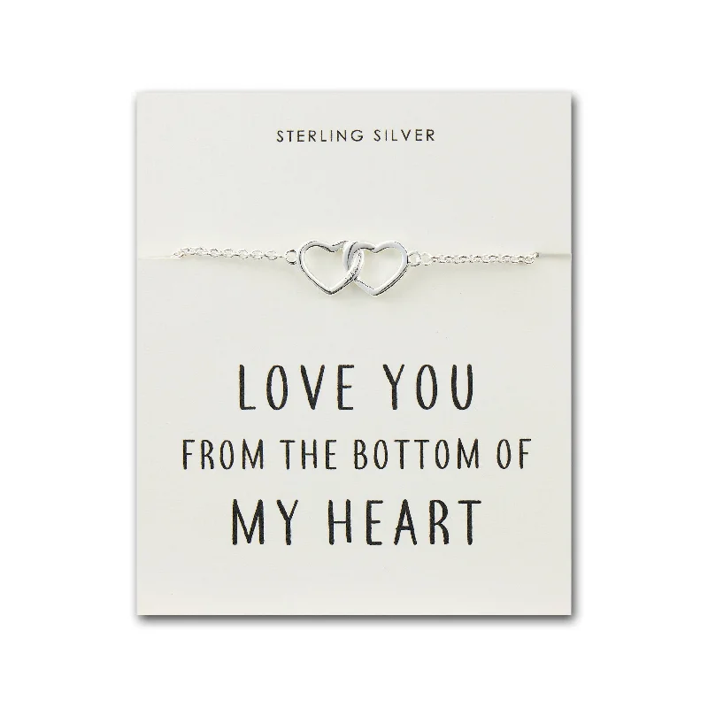 Sterling Silver Bottom of my Heart Bracelet