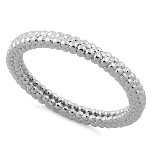 Sterling Silver Stencil Pattern Stackable Ring