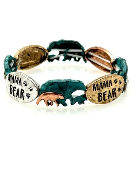 Patina Stretch Bracelet - MAMA Bear