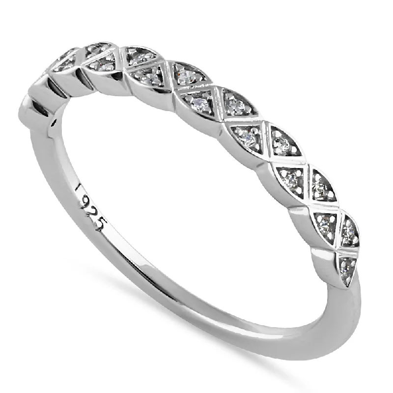 Sterling Silver CZ Band Ring