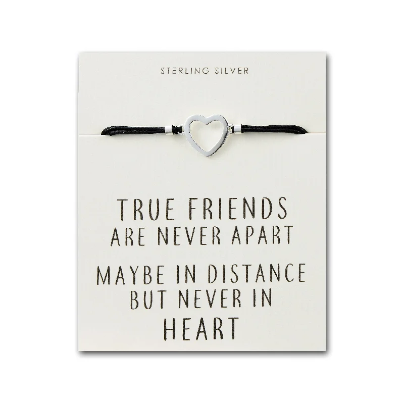 Sterling Silver Heart Quote Bracelet