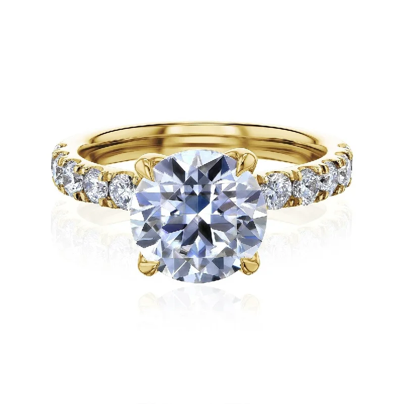 Kobelli Grown Florence 14k Solid Gold 3.90ct TDW Lab Diamond Ring (Certified, EF/VS)