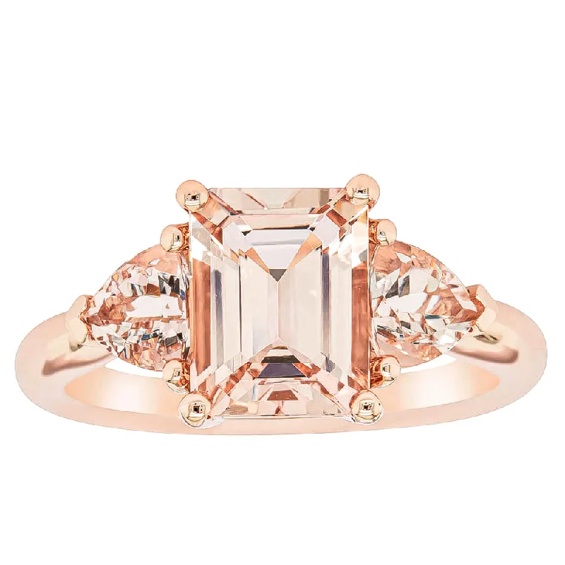 18ct Rose Gold 2.12ct Morganite Malibu Ring