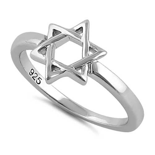 Sterling Silver Star of David Ring