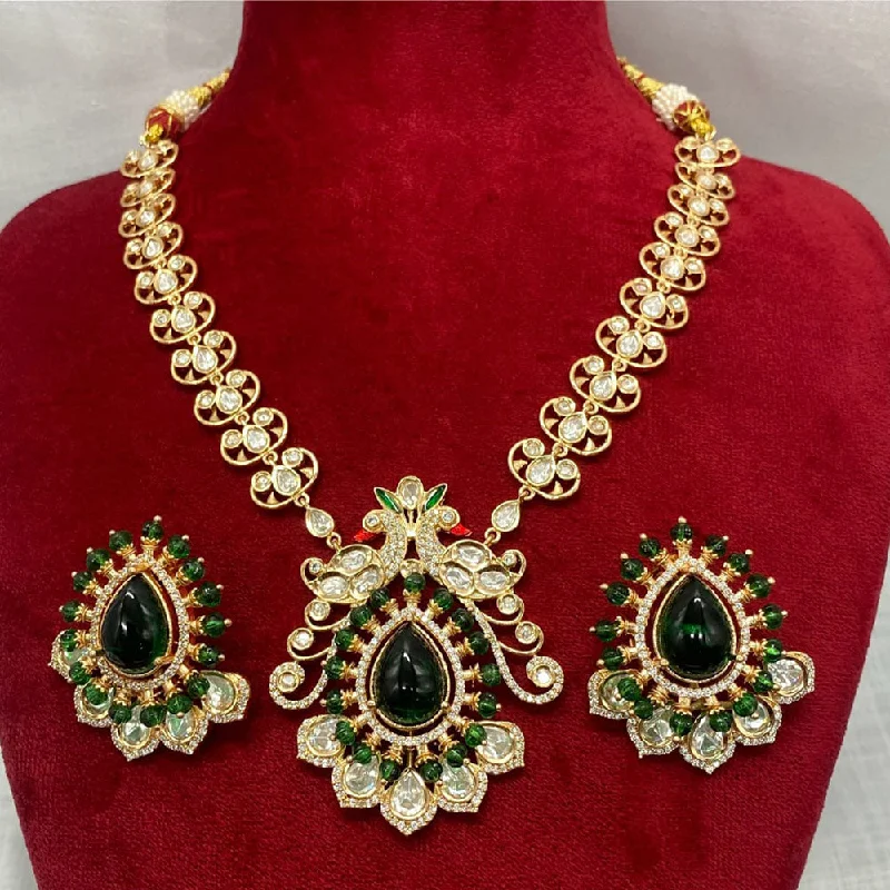 Royal Kundan Jewellery Gold Plated Polki Kundan Necklace Set