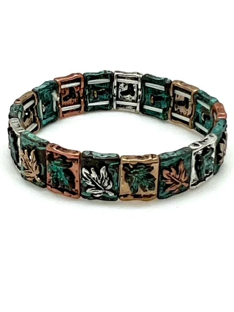 Patina Stretch Bracelet - Tree of Life III