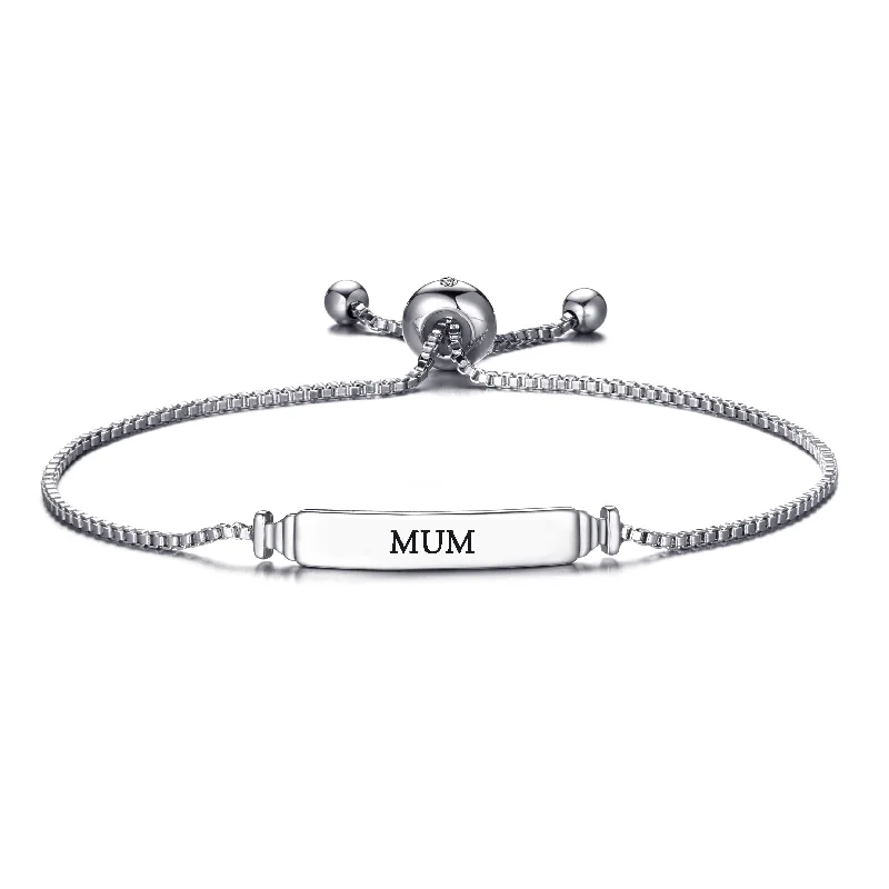 Mum ID Friendship Bracelet Created with Zircondia® Crystals