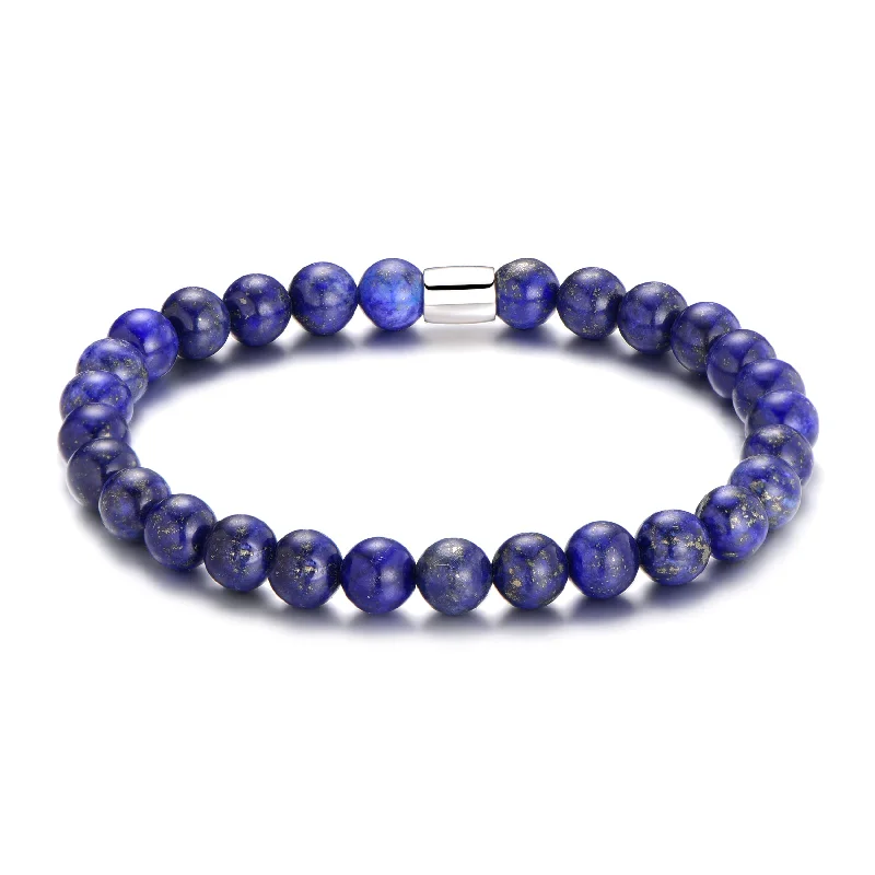 Lapis Lazuli Gemstone Stretch Bracelet for Women