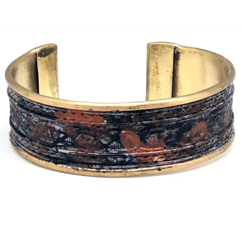 Brass patina cuff