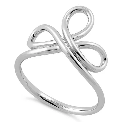 Sterling Silver Lace Ribbon Ring