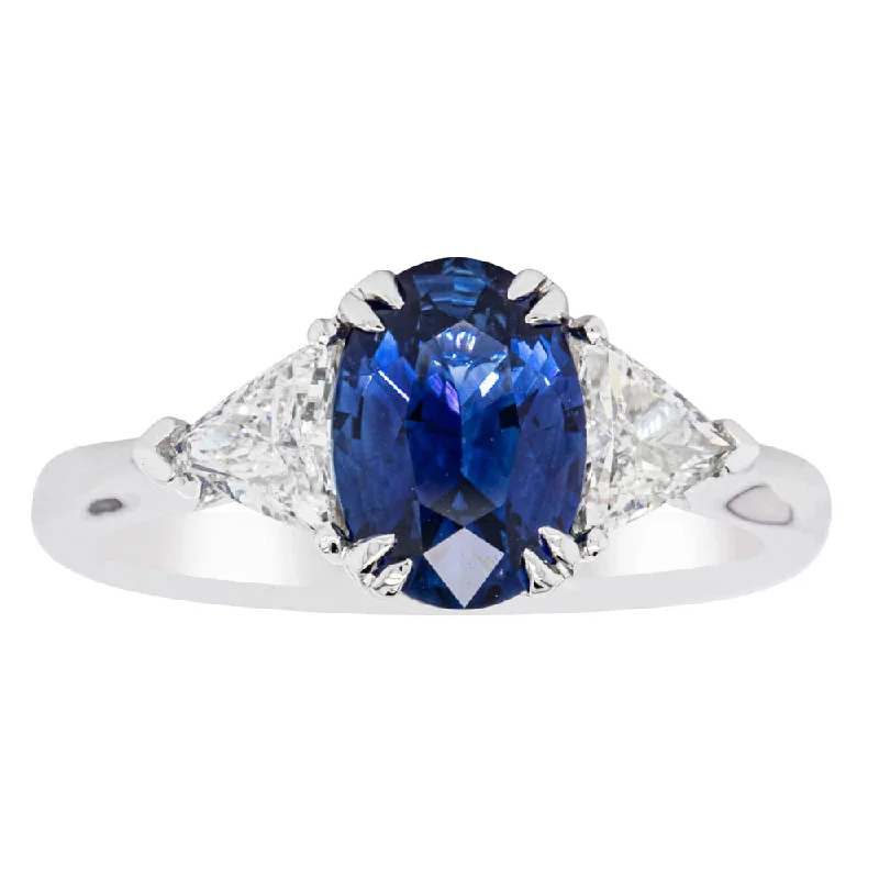 18ct White Gold 2.10ct Sapphire & Diamond Ring